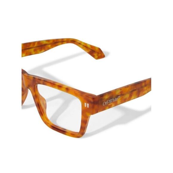 NWT Off White Oerj075F24Pla0016D00 Style 75 Light Havana Eyeglasses - Picture 2 of 4